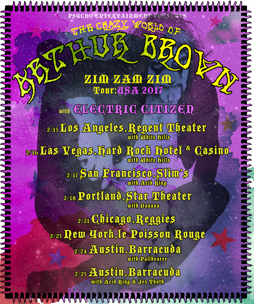 The Crazy World of Arthur Brown Announce Their First US